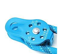 Generic High Strength Single Rotation Pulley for Climbing, 26KN Pulling Force, Smooth Rotation, Ideal for Climbers and Outdoor Enthusiasts (Blue)