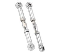 Generic High Tensile Strength Front Sway Bar Kit for 1/7 Remote Control Car 2.7in Arms Replacement (Silver)