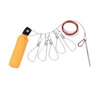 Generic High Visibility Fish Stringer Holder for Live Fish Locking with 5 Clips and Storage Bag Perfect for Outdoor Fishing