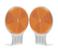 Generic High Visibility Reflective Road Signs Abs Plastic Reflectors 2pcs Multipurpose Use for Driveway Safety Suitable for Driveways and Private Roads