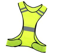 Generic High Visibility Safety Vest Reflective Running Vest with Adjustable Waist Pocket for Night Running Cycling Motorcycling Traffic Safety (Fluorescent Yellow)