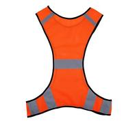 Generic High Visibility Safety Vest Reflective Running Vest with Adjustable Waist Pocket for Night Running Cycling Motorcycling Traffic Safety (Orange Red)
