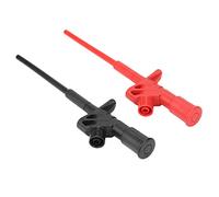 Generic High Voltage Insulated Flexible Test Probe for Professional Test in Oscilloscope, CAT III 1000V and MAX 10A, 2Pcs P5004 Probe for Electricians, Red Black, 6in