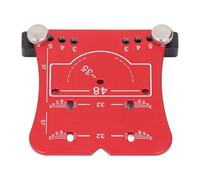Generic Hinge Punch Locator Adjustable Fast Drilling for Door Cabinet Installation Aluminum Alloy (Red Hinge)