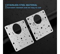 Generic Hinge Repair Kit Plate for Cabinet, Stainless Steel with Screws Door Hinge Repair Kit Cabinet Door Hole Fixing Plate