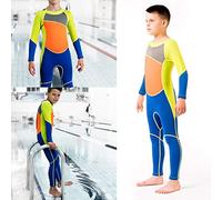 Generic HISEA Children Diving Suit Neoprene Boy Wetsuit 2.5mm One Piece Long Sleeve Back Zipper Keep Warm for Kids Snorkeling Surfing Swimming Diving Size 6 (M123 Size 6)