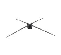 Generic Holographic LED Fan 3D Hologram Projector Advertising Display for Shopping Malls Hotel KTV Science and Technology Exhibition Halls ABS Aluminum Alloy 100cm (UK Plug)