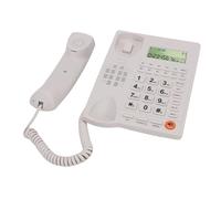 Generic Home Phone Wired Landline Phone Large Key Telephone with Speaker Clear Display, Adjustable Ringer Volume for Office Hotel (White)