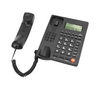 Generic Home Phone Wired Landline Phone Large Key Telephone with Speaker Clear Display, Adjustable Ringer Volume for Office Hotel (Black)