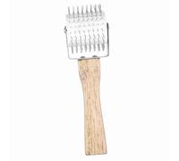 Generic Honey Uncapping Needle Roller, Beekeeping Supplies Stainless Steel with Wood Handle Honey Extractor for Beekeeper