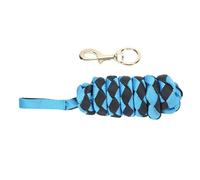 Generic Horse -lunge Line, Convenient Handle Hard Wear Long Horse Training Rope Easy to Control with Rotating Snap Hooks for Daily Training Actions (Light Blue Black)