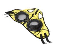 Generic Horse Racing Goggles Sandproof Eye Cover Protective Net Horse Blinder Training Equipment Yellow for Horse Racing and Training High Elastic Mesh Steel Wire PU Leather