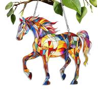 Generic Horse Sun Catcher Acrylic Hanging Ornament, Multicolor, Vintage, Horse Theme
