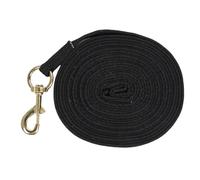 Generic Horse Training Rope, Portable High Toughness Safe Connection Comfortable Keep Schurken Mount Long Rider Rope 8.2 M with Brass Snaphaak to Display (Black)