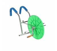 Generic Hose Reel Cart Coiler Roller Shoulder Carried with Comfortable Strap Smooth Rotation for Heavy Hoses Suitable for fire Scenes Landscape Maintenance, Green, Disc Dual Bearing