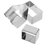 Generic House Cookie Cutter Set Christmas Themed 3 Pcs Stainless Steel Baking Tools for DIY Biscuits and Sugar Flowers Suitable for Kitchen and Cafe Use