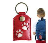 Generic House Pet Locket - Keepsake Keychain, Pendeland Square Pet Hair Backpack Decoration Artificial Leather Storage Bag for the Collection for Commuting