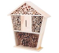 Generic House Wooden Shelter for Bees and, Decorative Natural Nesting for Garden Ecology, 25 X 22 X 6.5cm, 1 Piece