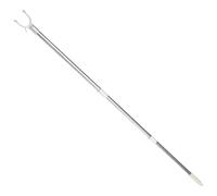 Generic Household Clothes Drying Rod U-shaped Hook Clothes Pole 131cm Zinc Alloy Stainless Steel Retractable Design Easy to Grasp for Laundry Random Color