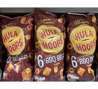 Generic Hula hoops bbq beef flavour crips 6 x 24g packs of 4