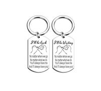 Generic Husband Wife Keychain: 'No Matter Where We Go... You'll Always Have Me. And I'll Always Have You!' - Silver, Modern, Unisex-Adults (with a focus on Men) - Couples, Him - Metallic