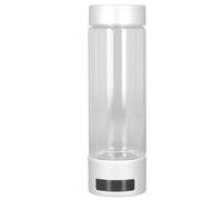 Generic Hydrogen Water Bottle Rechargeable 600-1600ppb Health Cup for Travel,Borosilicate Glass (Silver)