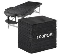 Generic Hygienic And Convenient Spa, 100 Pcs Disposable Bed Sheets, Waterproof Design, Black Pp Non-Woven Covers, 31 X 71 Inches For Lash Beds And Massage Tables