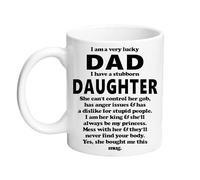 Generic I Am A Very Lucky Dad, 11oz White Ceramic Mug, Funny Gift for Father's Day, Birthday, Christmas