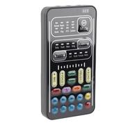 Generic I9 Voice Changer Set Multifunction Portable Recording Mini Sound Card with 8 Voice Modes 8 Sound Effects LED Lights for Game Anchor Recording Computer PC Phone Tablet Swit (English Version)