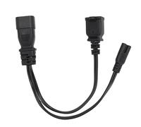 Generic IEC320 C14 to C7 1-15R Cable Y Splitter Power Cord Plug and Play for Laptop Adapters Printers 12.6in Premium PVC Material