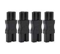 Generic IEC320 C6 to C15 Premium Power Cord Adapter Connector for UPS Computer Socket, Durable for Machine Room, 4pcs