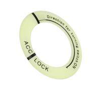 Generic Ignition Switch Key Ring Circle Cover Trim, Fluorescent Luminous Part for Car Motorcycle, Easy Installation, Fit, for DIY Enthusiasts (green light black characters)