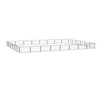 Generic Iiaky 28-Panel Dog Playpen Black 100x50 cm Powder-coated Steel-Suitable for Dogs/Puppies/Cats & Rabbits foldable ideal for Indoor/Outdoor use puppy playpen