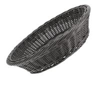 Generic Imitation Rattan Basket with Lid for Fruit and Snacks Storage, Large Capacity Multifunctional Wicker Bread Basket with Elegant Coffee Colour, for Home and Store Use