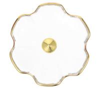 Generic Incense and, Gold for Artistic Design Incense Holder Edge Simple Multi-functional Glass Tray with Decorative Fragrance, Purify The Air Ornament Meditation Home Desktop