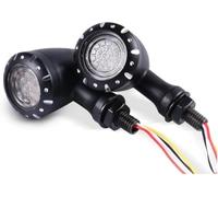 Generic Indicator Light Motorcycle For R 6 3 1 7 125 Motorcycle Led Turn Light Brake Running Lamp Flashing Brake Lamp 10mm Indicator Turn Light(4 Pcs-black)