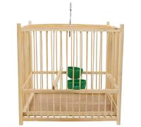 Generic Indoor Bamboo Bird Cage for Parrots and Birds, Small Size Elegant and Comfortable Rest and Play Cage Suitable for Parakeets and Lovebirds