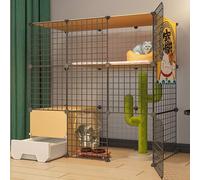 Generic Indoor Cat Playpen with Door - DIY Pet Cage for Kittens, Guinea Pigs, Bunnies, and Chinchillas - Ideal for 1-4 Cats