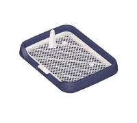 Generic Indoor Dog Potty Tray Mesh Training Toilet Potty Tray Reusable Puppy Pee Pad Holder for Large Puppy Small Dogs and Male Dogs, blue