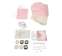 Generic Indoor Play Tent Spacious Bear Flags Star Lights Easy Setup for Toddlers Home Bedroom Decor, Ideal for Birthday Parties, Playground Activities, Polyester Fabric Metal Frame (Red Plaid)