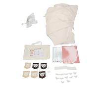 Generic Indoor Play Tent Spacious Bear Flags Star Lights Easy Setup for Toddlers Home Bedroom Decor, Ideal for Birthday Parties, Playground Activities, Polyester Fabric Metal Frame (Beige)