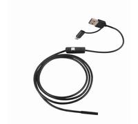 Generic Industrial Endoscope USB Endoscope Inspection Camera with 6Pcs Adjustable LEDs Lights 3 in 1 Borescope IP67 for Sewer Pipeline Inspection (7mm & 5m)