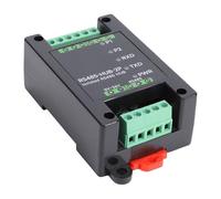 Generic Industrial Grade Isolated 2 Channel RS485 Hub, Relay Extension Isolation Functions, Wide Baud Rate 300 to 460800bps with Screw Terminals and DIN Rail Mounting for Data