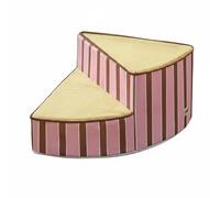 Generic Industrial Ladder Curved Three-Step Foam Cushion Easy-to-Clean Breathable Cover Ergonomic Design Suitable for Elderly Cats Small Dogs Home Use, Pink Brown Stripe, 2-Step 45-29cm