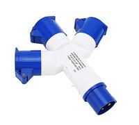 Generic Industrial Plug Socket Multifunctional 1 in 3 Out 16A IP44 for Industrial Manufacturing and Outdoor Use
