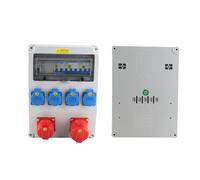 Generic Industrial Socket Box with Built-in Circuit Breakers for Reliable Power Distribution 6 Sockets IP44 IP54 Rated