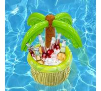 Generic Inflatable Palm Tree Cooler for Drinks, 26" Tall Summer Outdoor Tropical Party Decorations, PVC Blow Up Ice Bucket for Hawaiian Pool Party, Backyard BBQ & Beach Events