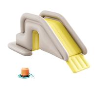 Generic Inflatable Water Slide with Climbing Wall Wide Steps Compact Design for Kids Outdoor Backyard Pool (Yellow)