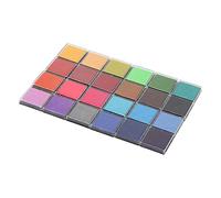 Generic Ink Pad, 24 Colors Stamp Ink Pad Strong Coloring Power for DIY Handicrafts