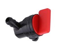 Generic Inline 6mm Fuel Tap, Reliable Plastic On/Off Fuel Tap for Various Engines, Easy to Install, Black + Red, 1 X Included